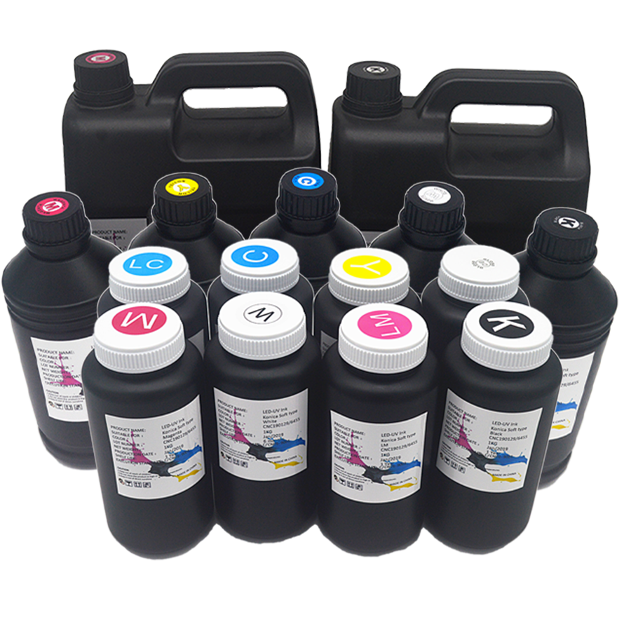Cncolor, 7 цветов, УФ-чернила, оптовая продажа, прямая цена, цифровая офсетная печать, светодиодные УФ-чернила для принтера XP600 i3200 L1800 L805 DX5 DX7