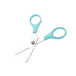 Children's Craft Scissors Stainless Steel Blue <b>Orange</b> Straight And Curved Head <b>Paper</b> Cutting Diy Home Use - Product Image 1