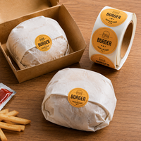 Autocollants alimentaires circulaires personnalisés en vinyle imperméable pour étiquettes d'emballage de chocolat et de pâtisserie, autocollants de scellage personnalisés en PVC avec logo