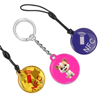 LOGO personnalisé NFC Tags époxy porte-clés QR code tag colliers porte-clés 125Khz époxy étanche nfc rfid tag porte-clés
