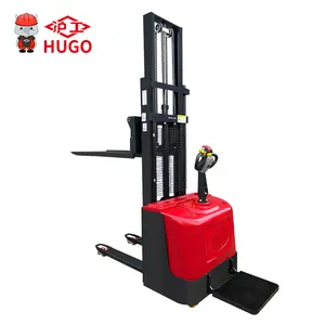 Hugo 1.5ton 1.6m 2m 3m 3.5m 4m 4.5m dễ dàng leo lên điện đôi nâng đôi Pallet Stacker xe nâng