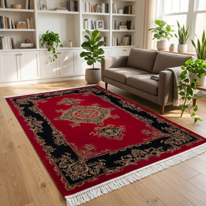 Premium Pure Silk Hand Knotted Carpet Luxury Modern Designer Area <b>Rug</b> <b>Non</b> <b>Slip</b> for Bedroom Living Room Hotel Lounge Interior - Product Image 1