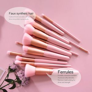 Z'OREYA Set di pennelli Kabuki sintetici Premium da 15 pezzi per il trucco correttori fondotinta cipria Blush per le labbra per l'applicazione di cosmetici - Product Image 1