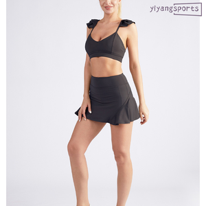 2024 femmes personnalisé vêtements de sport Tennis adolescentes vêtements jupe courte deux pièces costume vêtements de sport Tennis jupe Mini - Product Image 4