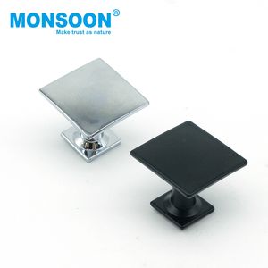 Tirador de Mueble Moderno Cuadrado de Aleación de Zinc con un Solo Orificio para Cajones de Cocina, Puertas y Armarios, Perilla Ecológica - Product Image 1