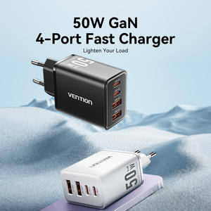 Cargador Vention GaN de 50W, adaptador de carga rápida tipo C, enchufe USB, cargador tipo C para <span class=keywords><strong>iPhone</strong></span>, para teléfono móvil y tableta - Product Image 6