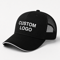 Gorra de camionero con logotipo personalizado OEM, gorra de béisbol de malla, bordado e impresión personalizados, gorras promocionales deportivas para exteriores al por mayor