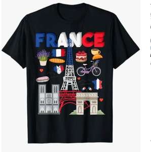 T-shirt personnalisé en gros avec le nouveau drapeau français, T-shirt cadeau drapeau national, T-shirt drapeau national des îles - Product Image 2