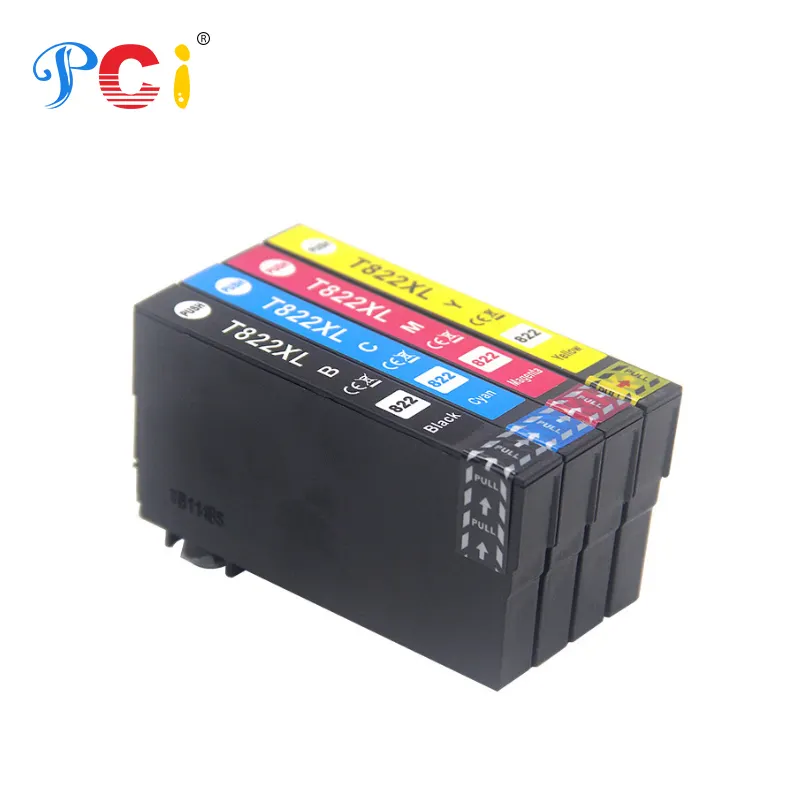 PCI Wholesale T 822 XL T822 822XL Premium Color Compatible Inkjet Ink Cartridge for Epson WorkForce Pro WF-3820 Printer