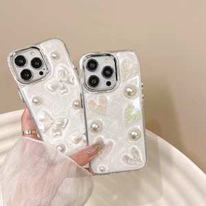 เคสโทรศัพท์กันกระแทก Pearl Shockproof Epoxy TPU ป้องกันกล้องเต็มรูปแบบ สำหรับ iPhone 14 Pro Max 11 12 13 15 - Product Image 4