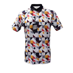 Nuevo diseño, estilo moderno, camisetas de golf sublimadas de alta calidad, coloridas, ajustadas, tipo polo, al por mayor - Product Image 6