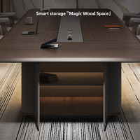 Table de conférence modulaire haut de gamme, créative, écologique et durable en bois pour réunions de bureau, négociations et grands groupes
