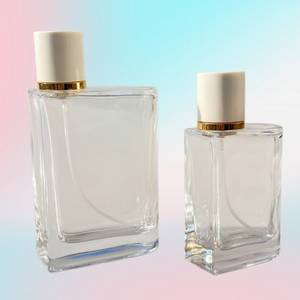 30ml 50ml 100ml Unique square Transparent Perfume Bottle with <strong>Diffuser</strong> <strong>Refillable</strong> Glass Bottles with Fine Mist Sprayer Packaging - Product Image 1