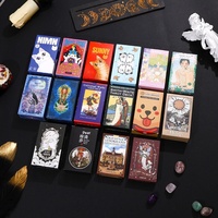 Jeu de cartes interactif de table en anglais, 1000 cartes, format carré, emballage en boîte colorée, pour le commerce international, avec des thèmes de tarot