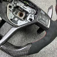 Volant Sport Personnalisé en Fibre de Carbone Forme en D, 3 Branches, pour Mercedes-Benz Classe C W204/C63 W212/W218/W207