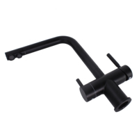 Robinet mélangeur noir 5 voies à trou unique pour cuisine, système RO, eau chaude et froide, refroidisseur de soda et eau pure, 5 en 1, vente chaude