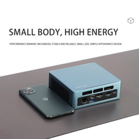Mini PC NUC Intel AI Ultra9/7/5 CPU 2xDDR5 2x2.5G Lan RS232 2xUSB 2xSSD GDDR5 Industrial Edge AI Barebone de Escritorio con Windows