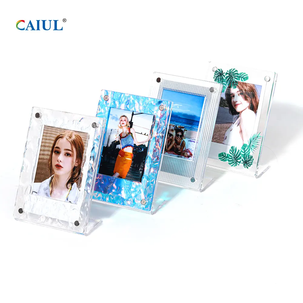 CAIUL New Desktop L Shape 3 Inch Photocard photo Holder Acrylic Frame For Kodak/Fujifilm Instax Mini Flim Instax mini frame