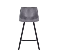Tabouret de bar moderne en vente directe, tabouret haut sans bras avec dossier et base en métal pour hauteur de comptoir de cuisine