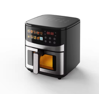 Friteuse à air chaud numérique à commande tactile pour la cuisine, équipement de cuisson domestique à circulation d'air chaud, puissance nominale