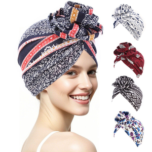 <span class=keywords><strong>Turban</strong></span> de luxe QINGYAN pour femmes – Vente en gros, motif africain sexy, imprimé coloré, nœud exquis, <span class=keywords><strong>foulard</strong></span> pour femmes - Product Image 1