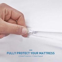 Housse de matelas imperméable à 6 côtés avec fermeture éclair, anti-punaises de lit, hypoallergénique, silencieuse, OEM ODM Factory