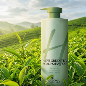 Champú para el Cuero Cabelludo con Té Verde Heona Herb, Anticaspa, Limpieza Profunda, Nutritivo, Hidratante, Refrescante, Uso Profesional en Salón, 2 en 1 - Product Image 1