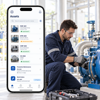 Développement d'une application de gestion d'entretien d'équipements personnalisée pour iOS et Android avec enregistrements d'actifs et maintenance préventive LionCreate