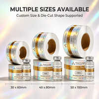Étiquettes personnalisées pour flacons, impression UV holographique, imperméables, 3 ml, 5 ml, 10 ml, pour flacons en verre de 3 mg, 5 mg, 10 mg, 20 mg