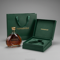 Coffret de luxe pour carafe à whisky, design héritage 20 ans, boîte rigide noire, solution cadeau pour spiritueux festifs de Noël et des fêtes