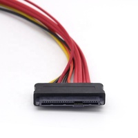 SAS jaket PVC Hard Disk Drive SFF-8482 29Pin kabel ekstensi pria ke Wanita