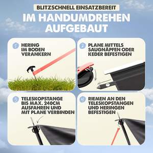 Auvent extérieur de protection solaire UV à commande manuelle pour auvent latéral de toit de voiture pour véhicule tout-terrain <span class=keywords><strong>4x4</strong></span> pour l'été - Product Image 2