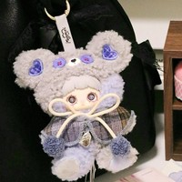 Porte-clés en peluche de la série Bear Cookie, rembourré en coton PP, boîte mystère, figurine de collection, jouet artistique, mini pendentif de sac en matière douce, 31-50cm