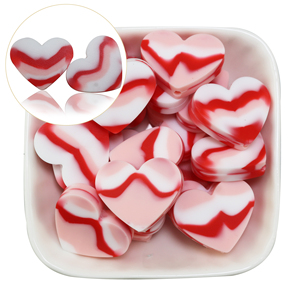 Nuevo Diseño de Cuentas de Silicona Coloridas en Forma de Corazón para el Día de San Valentín, para Parejas, para Hacer Collares y Joyería - Product Image 2