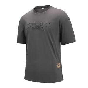 เสื้อยืดผ้าฝ้ายพิมพ์ลายไหล่ตกขนาดใหญ่ - Product Image 5