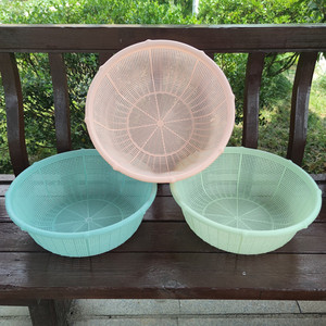 Cesta de drenaje hueca grande de 37 cm, material PP, cesta para lavar verduras y frutas, para uso doméstico - Product Image 1