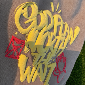 เสื้อวอร์มสไตล์ฮิปฮอปสำหรับผู้ชายเสื้อวอร์มลายพิมพ์พัฟผ้าซักแบบวินเทจ - Product Image 1