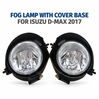 Phare antibrouillard avec cache et base pour Isuzu DMAX 2017-19, Fourniture d'usine NAFU, Ensemble de phares antibrouillard avant halogènes, Remplacement direct du phare