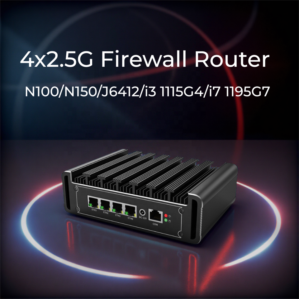 Cisco Mini Router Fanless Fanless 4x2.5G Firewall Mini Router 11th Gen Core I7-1185G7 1195G7 HD ...
