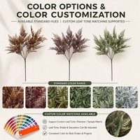 Fougère Artificielle Rustique à 27 Franges, Faux Fucus Nordique pour Décoration d'Automne, Idéale pour Comptoirs de Café et Bars, Plantes Artificielles