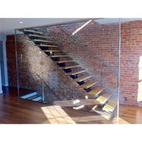 CBMmart escaliers flottants mono stringer Escalier intérieur droit en métal d'occasion en usine