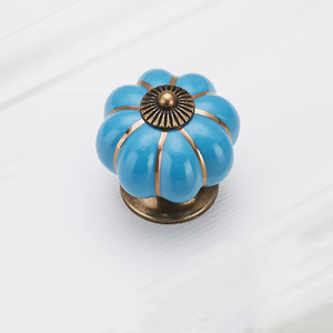 Pastoral Cartoon Multi Color Single Hole Children <strong>Bedroom</strong> Cabinet <strong>Door</strong> Drawer Ceramic Pumpkin Shape Style <strong>Knob</strong> - Product Image 3