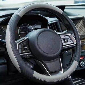 Housse de volant de voiture de <span class=keywords><strong>sport</strong></span> de luxe de 38cm de diamètre en cuir et caoutchouc Logo personnalisé et modèle universel populaire - Product Image 5