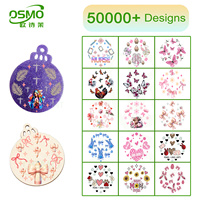 Nouveauté OSMO : Autocollants ronds UV DTF tendance pour décorations de Noël, 2,75 pouces, petits décalcomanies à transfert UV