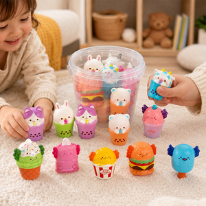 Custom <b>Mini</b> Beverage Character Squishy Set Soft Recovery PU Stress Relief <b>Hand</b> Toys School Prize Gifts For Students - Product Image 6