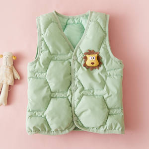 Cute Lion Embroidered Baby Vest - Lightweight Warm Sleeveless <strong>Gilet</strong> for <strong>Toddler</strong> <strong>Girls</strong> Boys Autumn Winter - Product Image 4