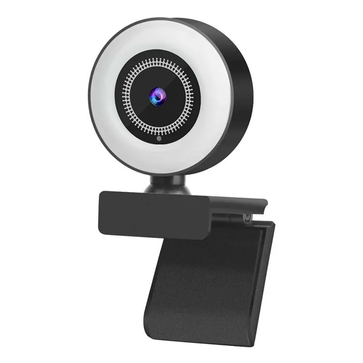 KinscoterオートフォーカスWebカメラ内蔵調整可能なリングライトフルHd Webカメラ卸売ストリーミング720p 1080p 2kUSBストック2メガ