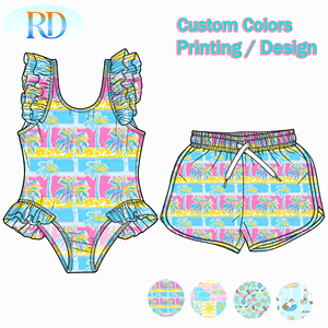 <span class=keywords><strong>Maillot</strong></span> de bain pour enfants avec imprimé de dessin animé personnalisé, bikini pour filles et short de bain pour garçons, <span class=keywords><strong>maillot</strong></span> de bain combiné en nylon SPF 50+, maillots de bain d'été pour enfants - Product Image 3