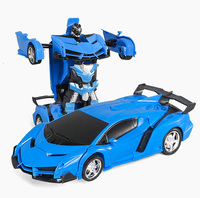 Voiture télécommandée Transformer Robot RC Cars avec phares LED cool 2.4Ghz Jouets Voiture Cadeaux d'anniversaire de Noël pour garçons filles