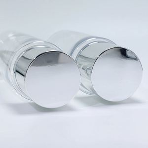 Bouteilles de lotion vides écologiques pour soins de la peau 120ml/150ml/180ml avec bouchon argenté, flacon cosmétique en plastique PET pour toner - Product Image 2